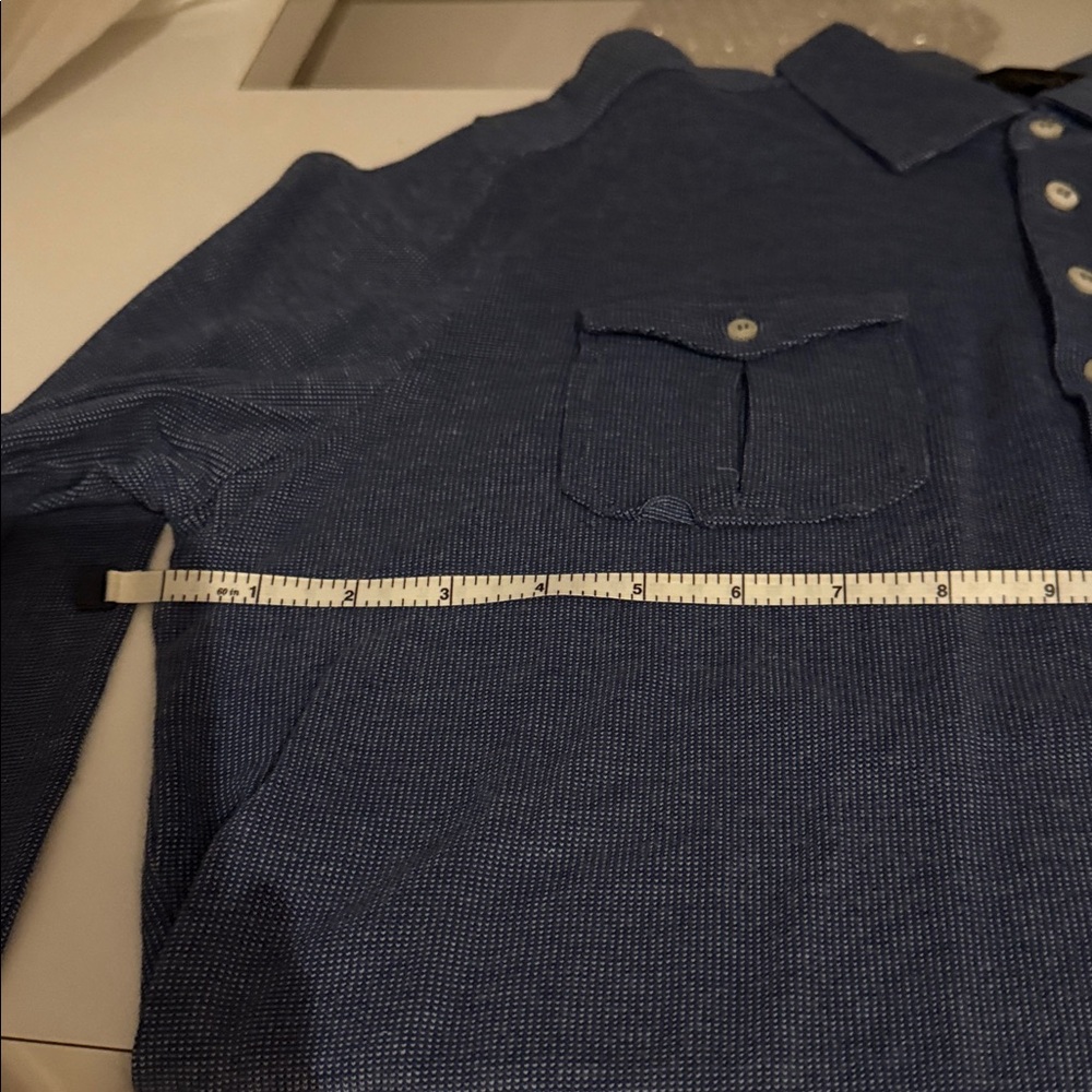 Canali Textured Blue Button Down Shirt - Picture 4 of 5